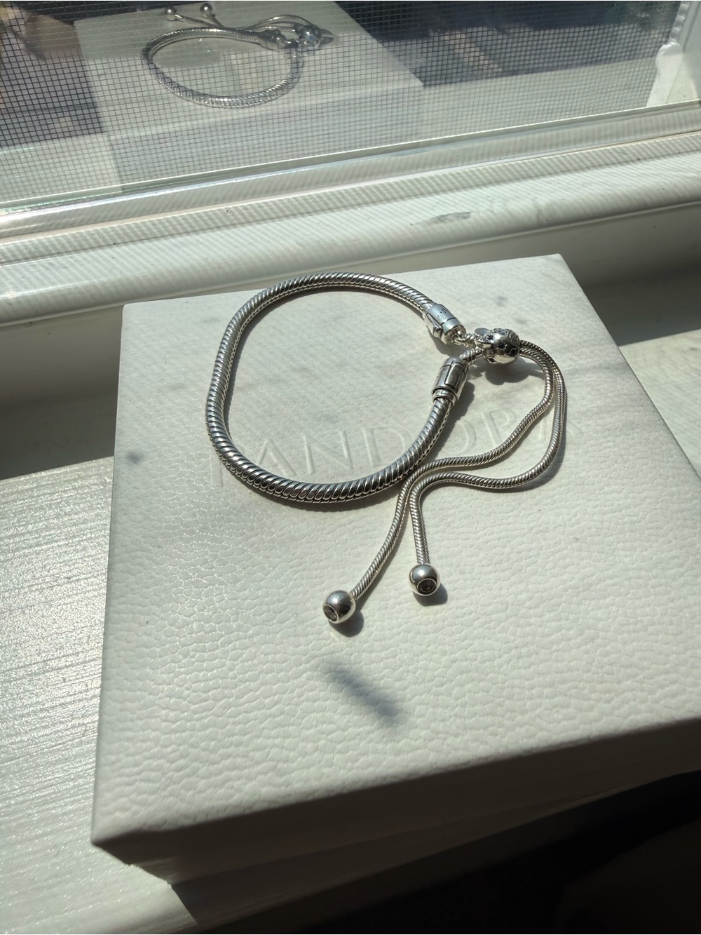 Disney Parks-Pandora Silver Adjustable Slider Bracelet
